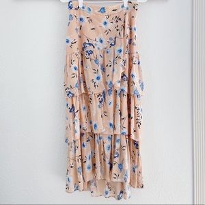 Ann Taylor floral tiered ruffle skirt